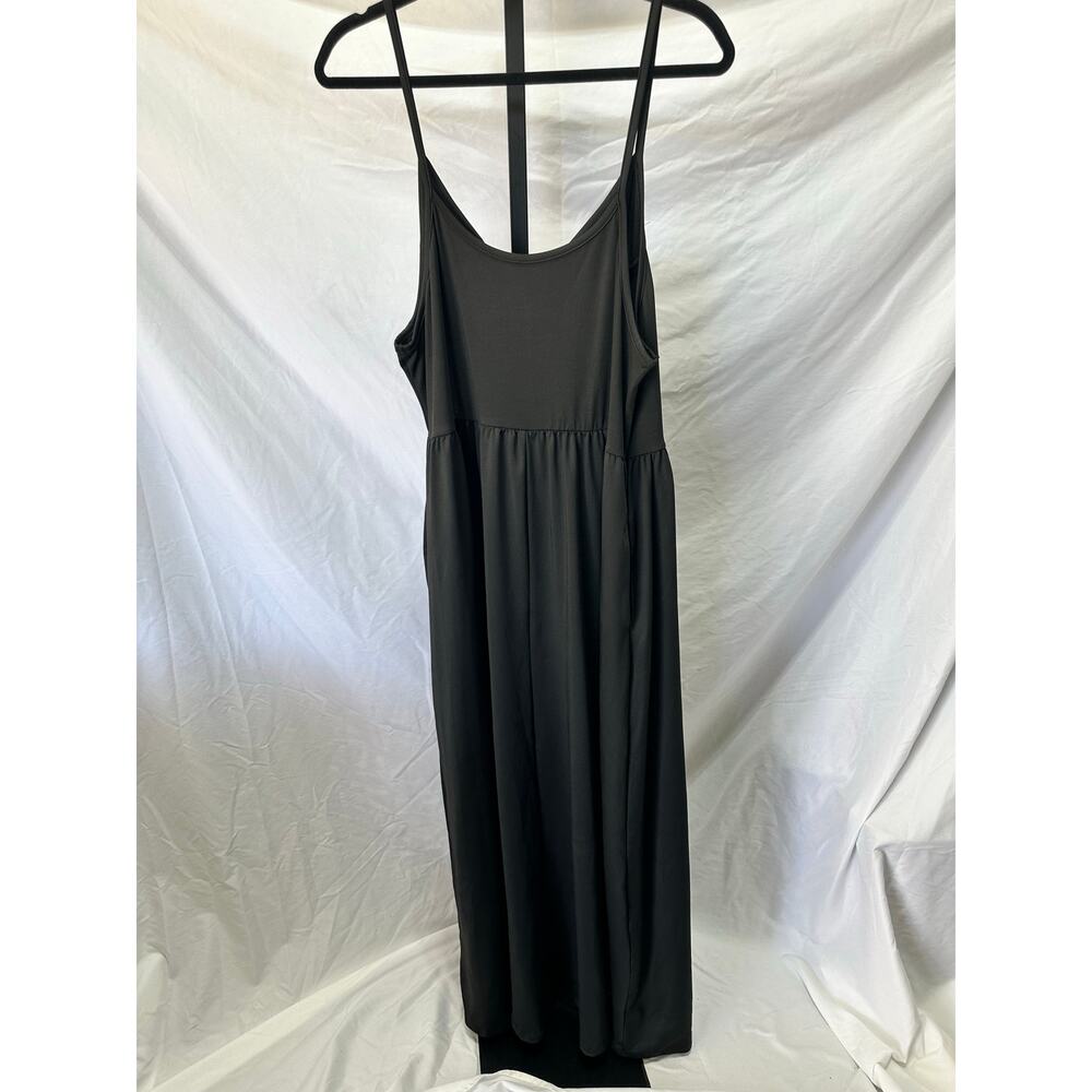 Sundress 2X Plus NWOT Black Spaghetti Strap w/Pockets Faux buttons Layering - Picture 4 of 6